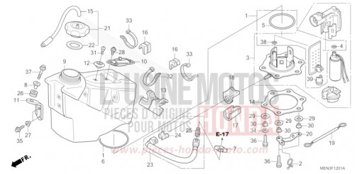FUEL TANK (CRF450RB/C) CRF450RB de 2011